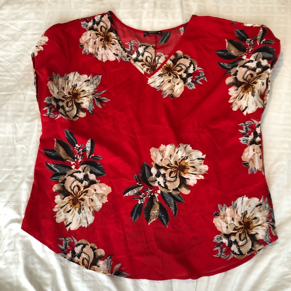 2 for $15 Pretty, red cap sleeve blouse